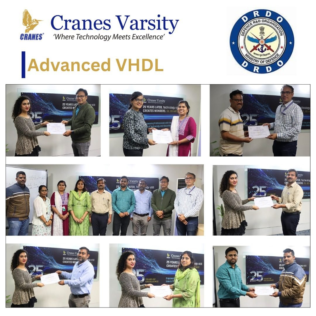 Successfully Delivered Advanced VHDL Training to DRDO Team at Cranes Varsity